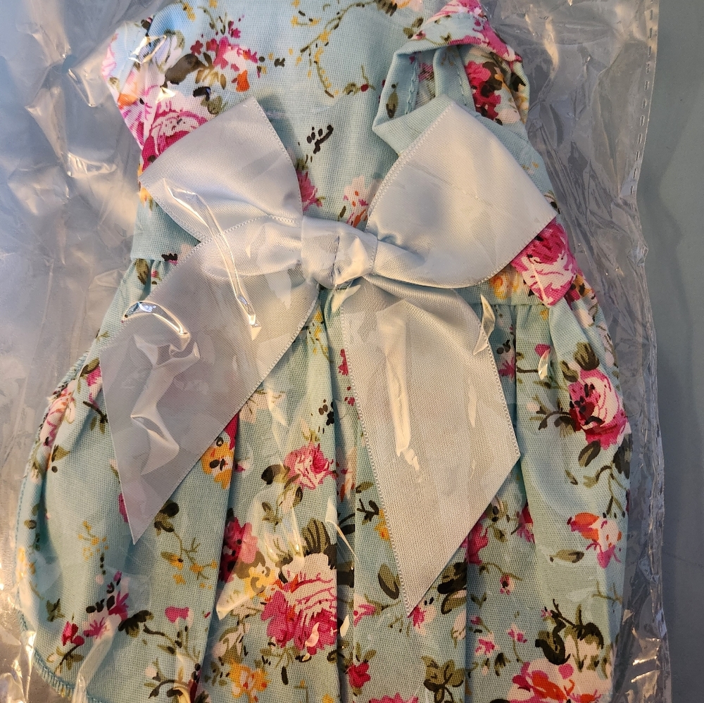 Sweet Blue Dog Sundress Perfect For Summer Size Small Fits Like Extra Small New